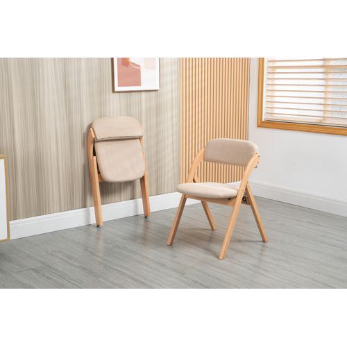 Lot de 2 chaises repas en tissu effet daim marron - ZAELI Maison et Styles