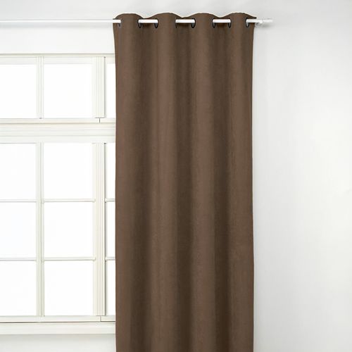 Rideau Uni - Effet Suédine - 145x260 Cm - Taupe