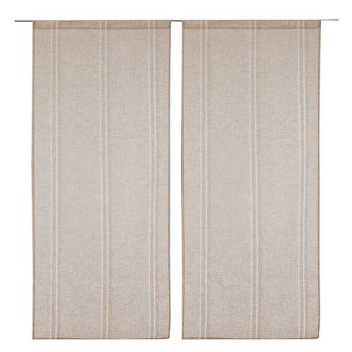 Paire De Petits Voilages En Lin - 60x160 Cm - Naturel