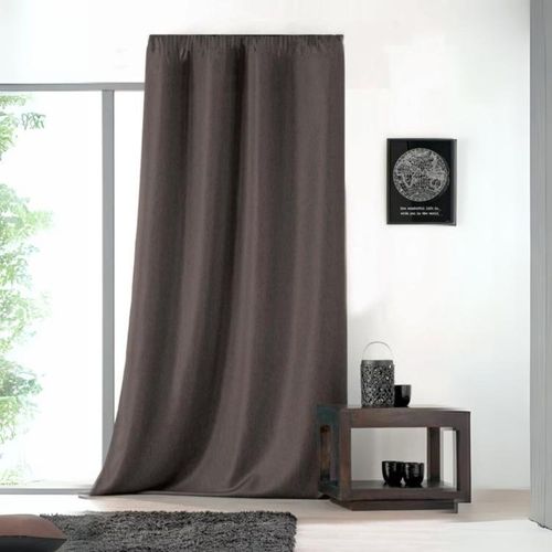 Rideau Uni Avec Galon Fronceur - 145x240 Cm - Beige
