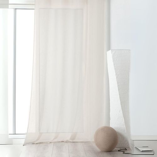 Rideau Voilage Tamisant En Poly-lin - 145x240 Cm - Blanc Cassé