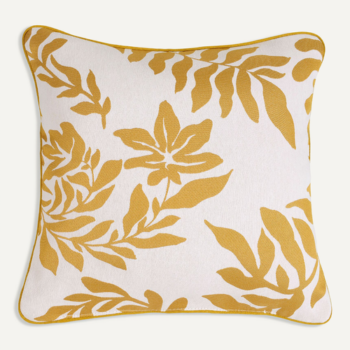 Coussin Feuillage Style Henri Matisse - 45x45 Cm - Jaune