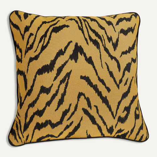 Coussin Tigre - 45x45 Cm - Jaune