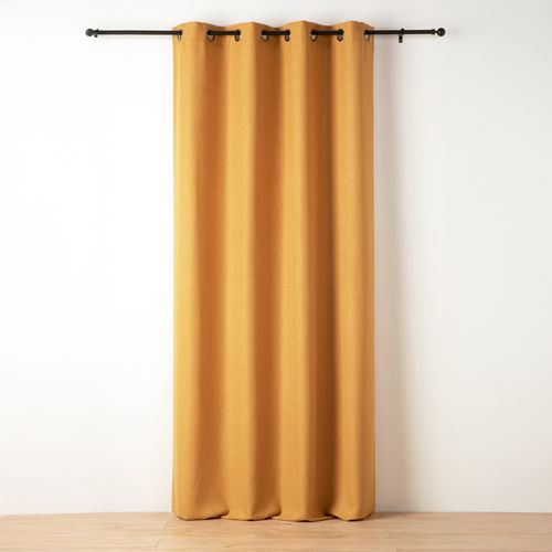Rideau Tamisant Aspect Flammé - 140x240 Cm - Jaune