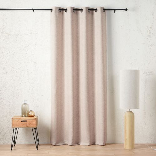 Rideau Tamisant À Oeillets Polylin Satin - 145x260 Cm - Lin