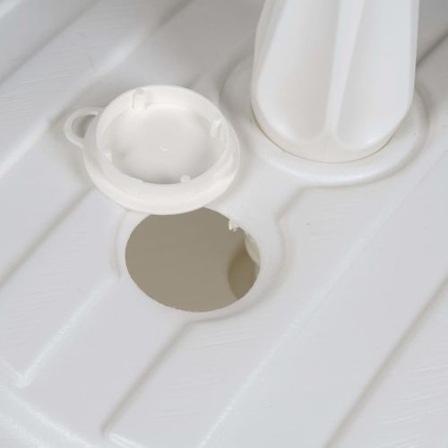 Pied De Parasol Rond En Plastique À Remplir 13 L - Blanc