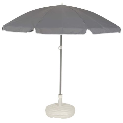 Pied De Parasol Rond En Plastique À Remplir 13 L - Blanc