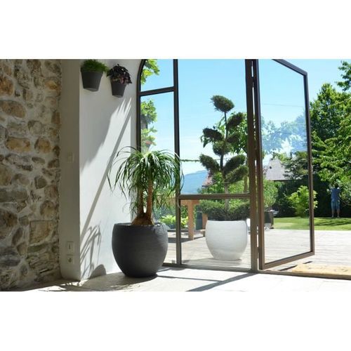 Pot Rond Graphit - 46l - Ø50cm X H 45 Cm - Gris Anthracite