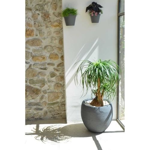 Pot Rond Graphit - 46l - Ø50cm X H 45 Cm - Gris Anthracite