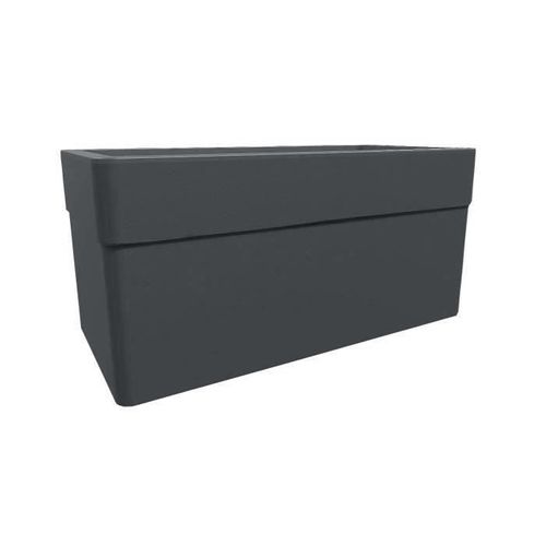 Jardinière - Carel - Gris Anthracite - 63 L - 78x39xh.39cm - Avec Roulettes - Extérieur Ou Intérieur