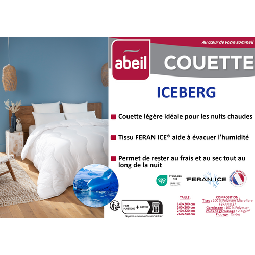 Couette légère et fraiche 240 x 260 cm polyester Hydrocool®