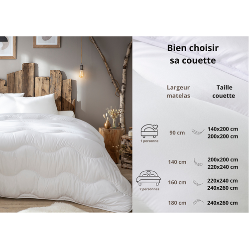 Couette légère et fraiche 240 x 260 cm polyester Hydrocool®