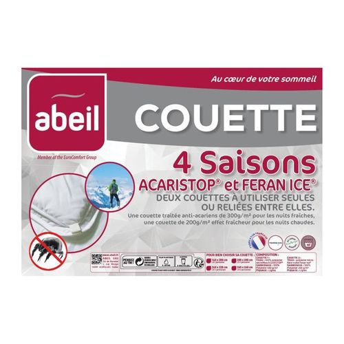 Couette 4 Saisons Anti-acariens 220x240cm