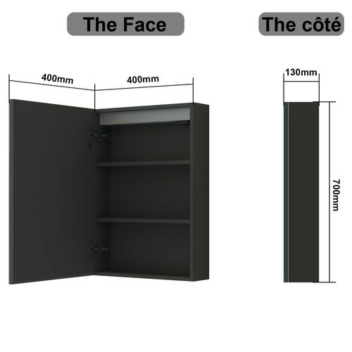 Ensemble Meuble Salle De Bain, Meuble 2 Tiroirs, Vasque Et Miroir De Rangement, 79cm