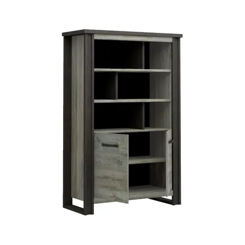 Bibliothèque BAXTER imitation chêne gris vue détaillée