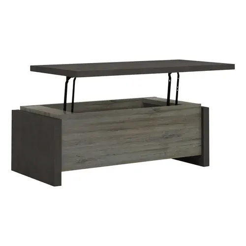 Table basse BAXTER imitation chêne gris