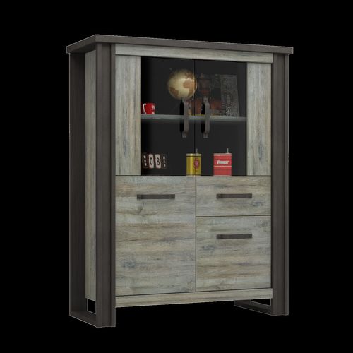 Buffet haut BAXTER imitation chêne gris