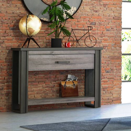 Console BAXTER imitation chêne gris