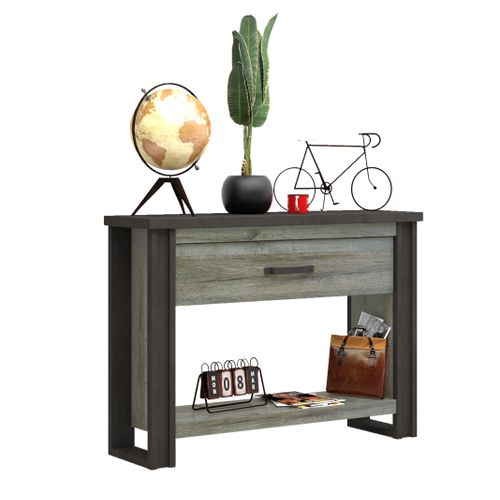 Console BAXTER imitation chêne gris