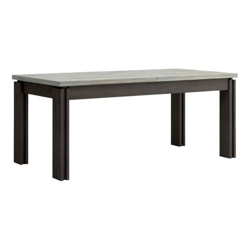 Table extensible L.180/225 cm BAXTER imitation chêne/ gris vue 3/4