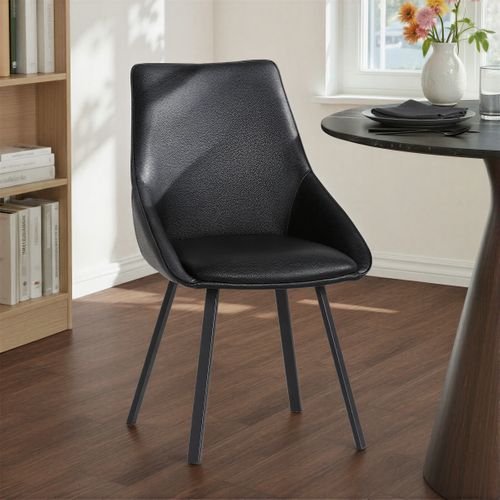 Chaise BAXTER noir vue d'ambiance 1
