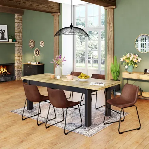 Table extensible L.180/225 cm BAXTER imitation chêne
