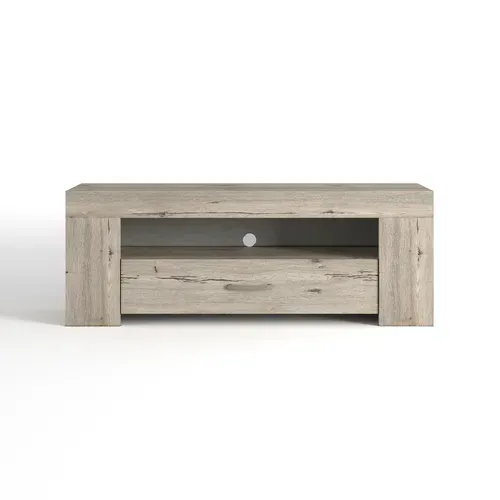 Meuble TV L 150 FOREST Imitation chêne vue de face