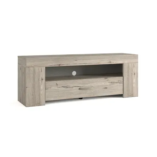 Meuble TV L 150 FOREST Imitation chêne vue 3/4