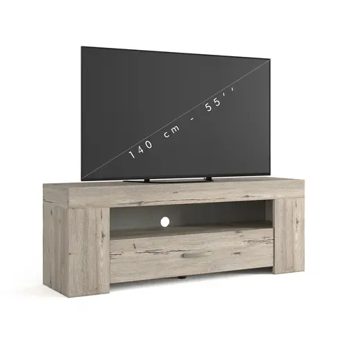 Meuble TV L 150 FOREST Imitation chêne