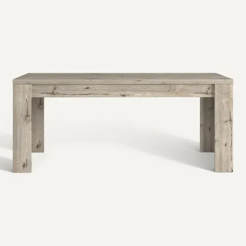 Table extensible L. 180/225 cm FOREST Imitation chêne vue de face