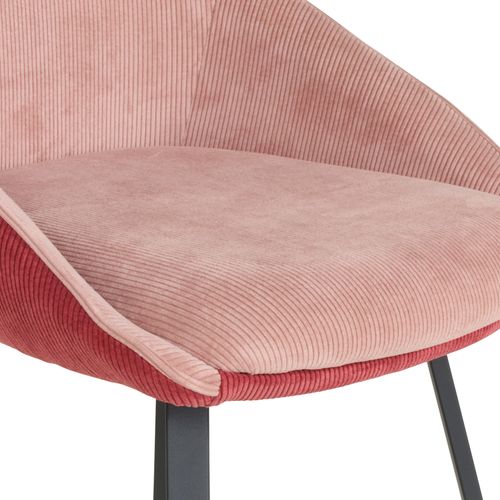 Chaise velour cotelé Baxter Corail vue accessoires