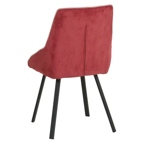 Chaise velour cotelé Baxter Corail vue de derrière