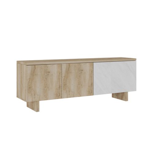 Meuble TV DAVIS Imitation chêne vue 3/4