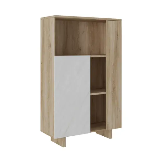 Buffet haut DAVIS Imitation chêne vue 3/4