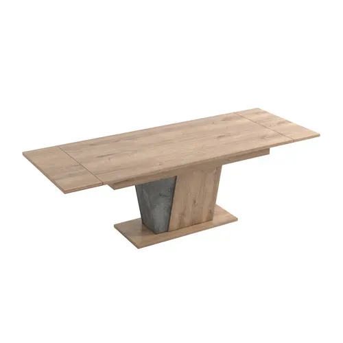 Table extensible L.180/210/240 TERRA Imitation chêne / béton ciré