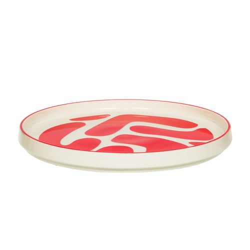 Plat Rond Lulli 28 Cm Rouge En Grès