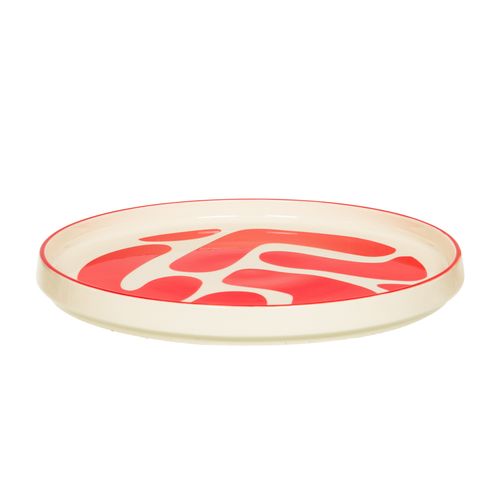 Plat Rond Lulli 28 Cm Rouge En Grès