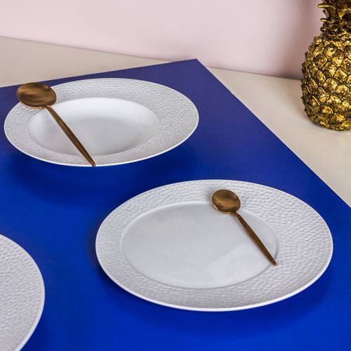 Assiette Creuse Ellipse 23 Cm (lot De 6) En Porcelaine