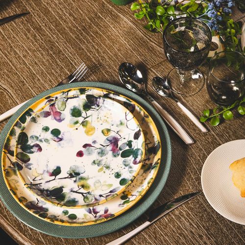 Assiette à Pâtes Garden 22x6 Cm (lot De 6) En Faience