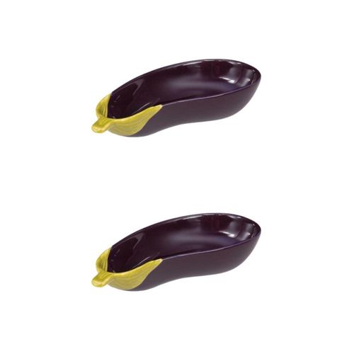 Coupelle Aubergine 16x8 Cm (lot De 2) En Céramique