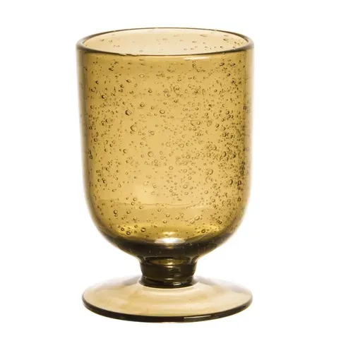 Verre à Pied Gordes Bullé 25 Cl Ambre (lot De 6) En Verre