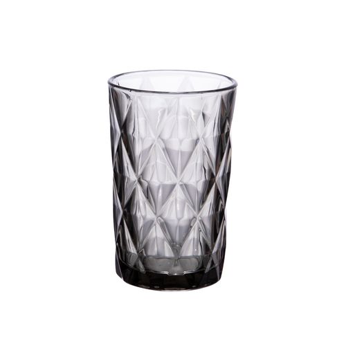 Boite De 6 Gobelets Haut Diamond 34 Cl Gris En Verre
