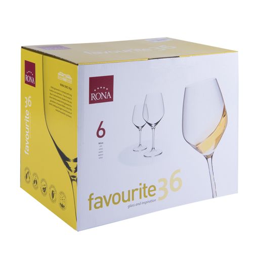 Verre à Vin Favourite 36 Cl (lot De 6) En Verre Cristallin