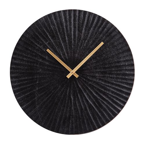 Horloge En Métal Soleil Noir 45 Cm En Métal Antiadhésif