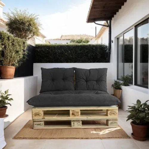 Kit Palette Classic - Ardoise Matelas + 2 Coussins Dossier