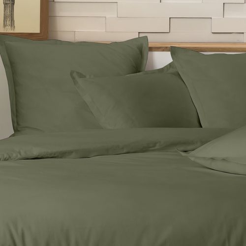 Parure De Lit 240x260 Cm Percale De Coton Vert Kaki