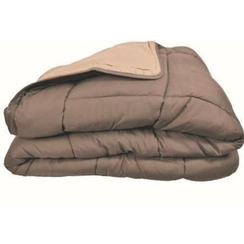Couette Réversible Bicolore En Microfibre 400 Gr/m² - 260x240 Cm - Taupe