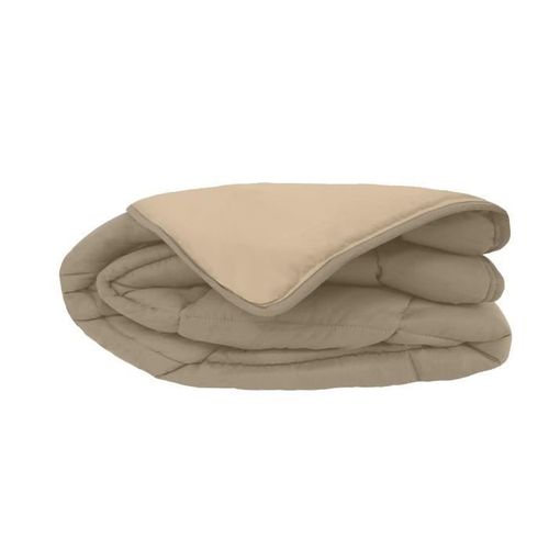 Couette Réversible Bicolore En Microfibre 400 Gr/m² - 260x240 Cm - Taupe