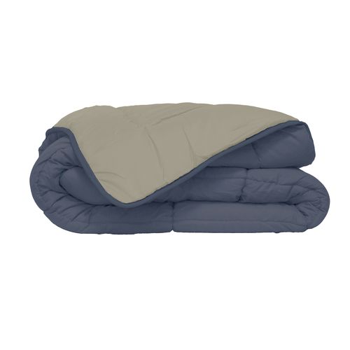 Couette D'été En Microfibre Bicolore - 240x220 Cm - Bleu Pétrole