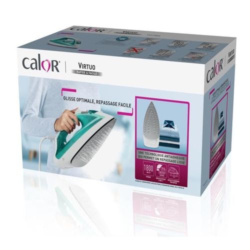 Fer A Repasser Vapeur, 1800 W, Débit Vapeur 24 G/min, Pressing 80 G/min - Fv1710c0